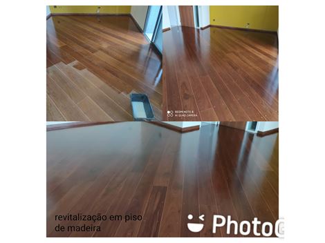 Revitalização  em piso  de madeira  em Pinheiro 